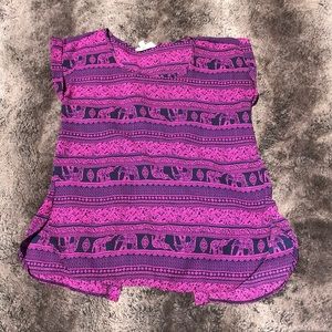 Pink Rose Elephant Top